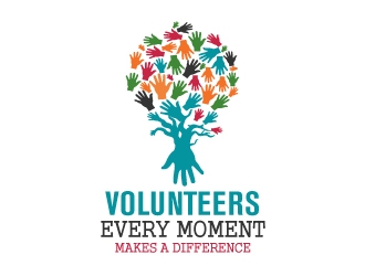 Volunteers: Every Moment Makes A Difference logo design by Suvendu