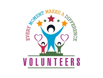 Volunteers: Every Moment Makes A Difference logo design by Suvendu