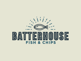 BatterHouse fish & chips logo design by rahppin