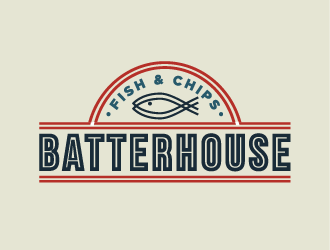 BatterHouse fish & chips logo design by rahppin