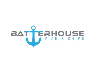 BatterHouse fish & chips logo design by mawanmalvin