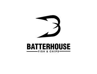 BatterHouse fish & chips logo design by estrezen