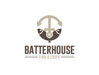BatterHouse fish & chips logo design by usef44