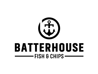 BatterHouse fish & chips logo design by keylogo