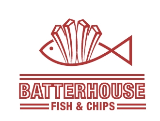 BatterHouse fish & chips logo design by PMG