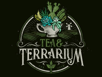 Tea & Terrarium logo design by REDCROW