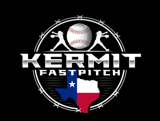 Kermit Fastpitch logo design by DreamLogoDesign
