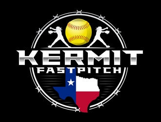 Kermit Fastpitch logo design by DreamLogoDesign
