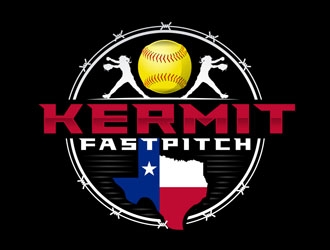 Kermit Fastpitch logo design by DreamLogoDesign