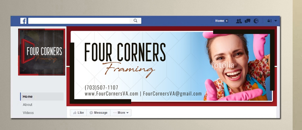 Four Corners Framing logo design by DreamLogoDesign