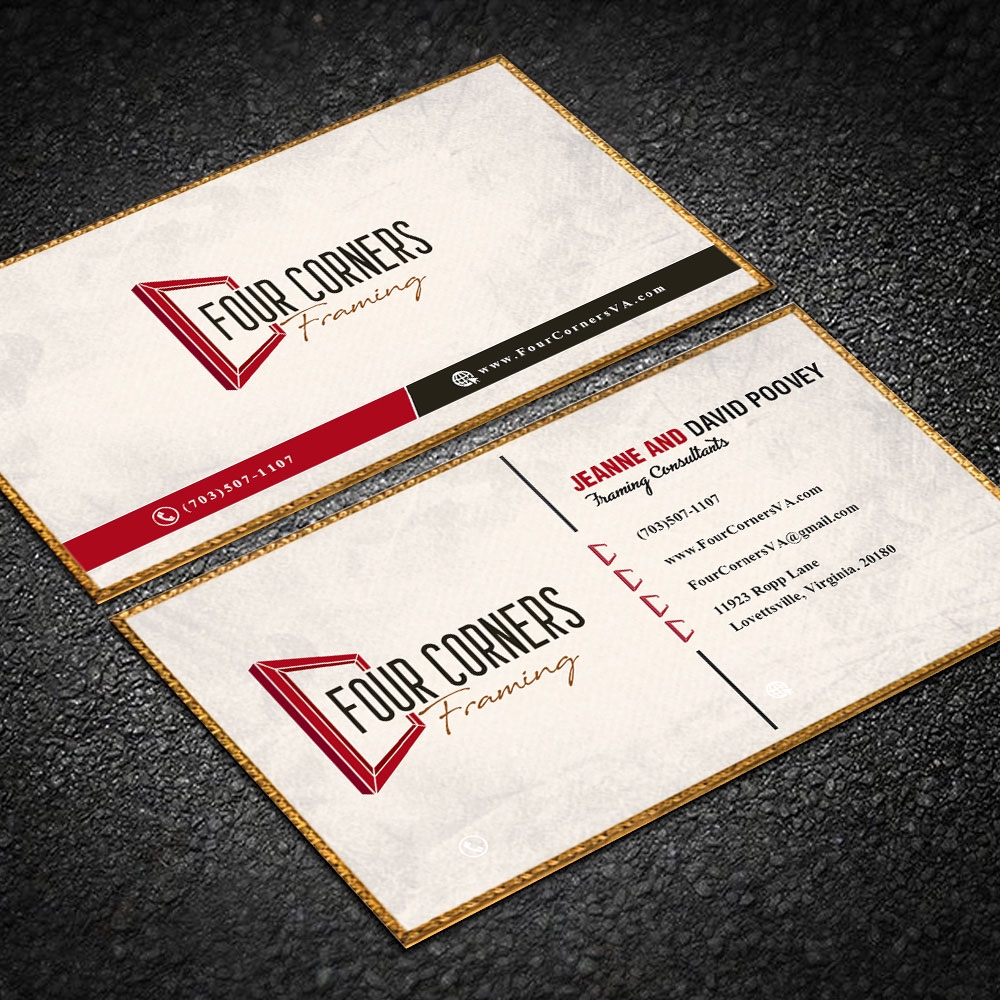 Four Corners Framing logo design by Boomstudioz