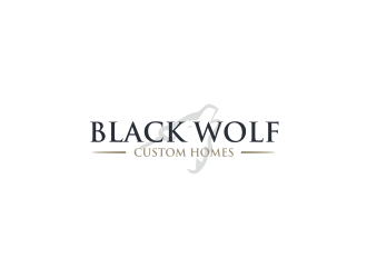 Black Wolf Custom Homes logo design by ammad