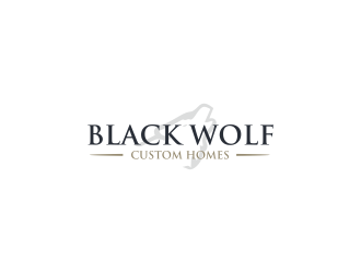 Black Wolf Custom Homes logo design by ammad
