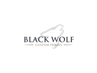Black Wolf Custom Homes logo design by ammad