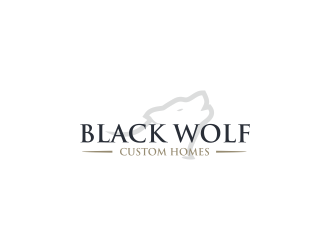 Black Wolf Custom Homes logo design by ammad