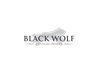 Black Wolf Custom Homes logo design by ammad