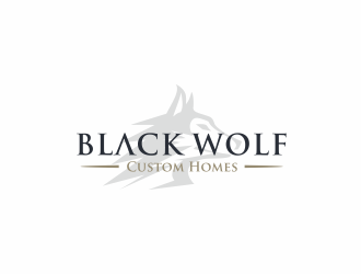 Black Wolf Custom Homes logo design by ammad