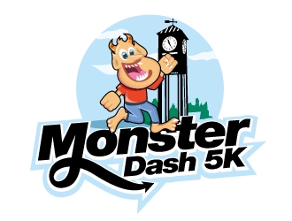 Monster Dash 5K logo design by Aadisign