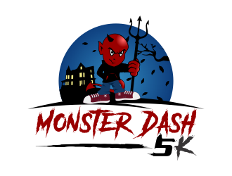 Monster Dash 5K logo design by Kruger