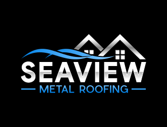 Seaview metal roofing  logo design by Dakon