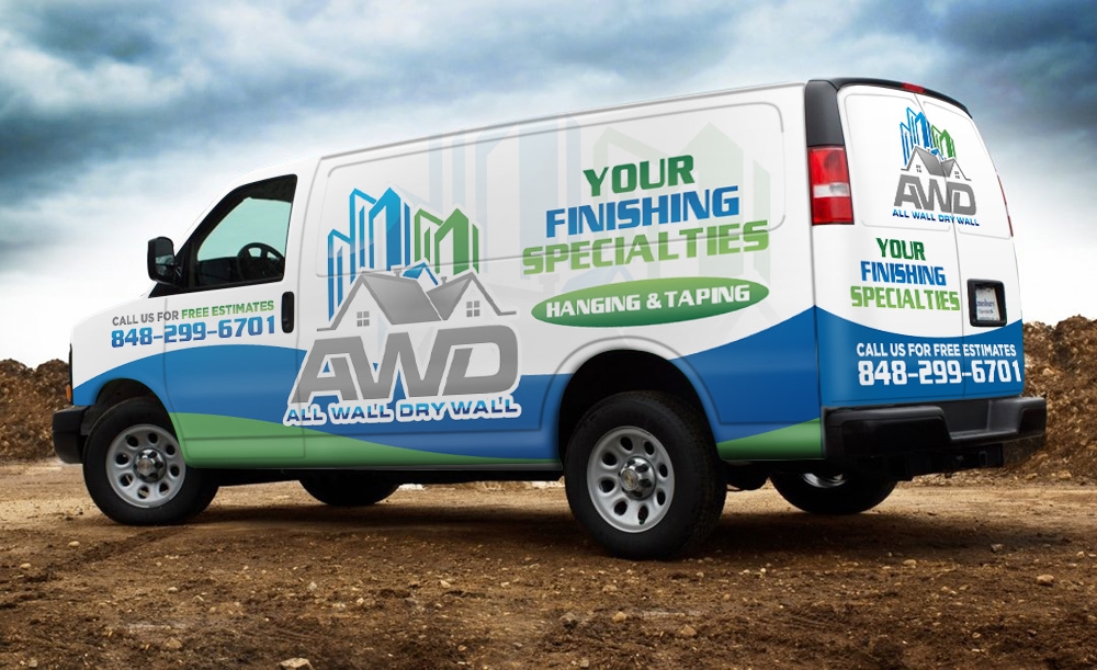 AWD ALL WALL DRYWALL logo design by scriotx
