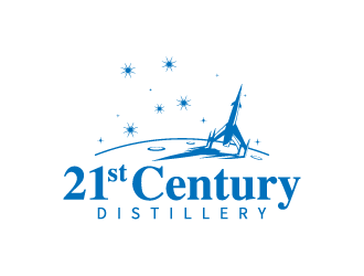 21st Century Distillery logo design by hwkomp