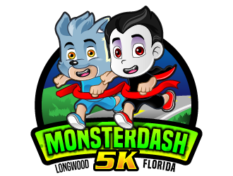 Monster Dash 5K logo design by reight
