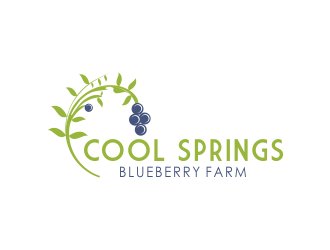 Cool Springs Blueberry Farm logo design by tukangngaret