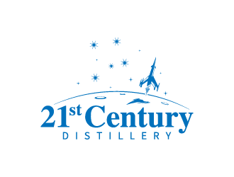 21st Century Distillery logo design by hwkomp