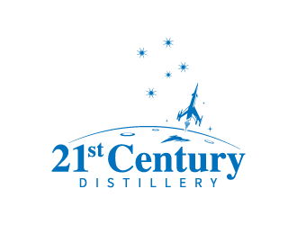 21st Century Distillery logo design by hwkomp
