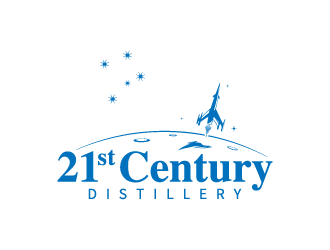 21st Century Distillery logo design by hwkomp