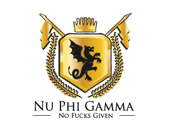 Nu Phi Gamma Crest (No Fucks Given) logo design by samuraiXcreations