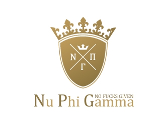 Nu Phi Gamma Crest (No Fucks Given) logo design by savvyartstudio