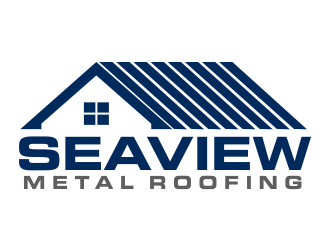 Seaview metal roofing  logo design by Greenlight