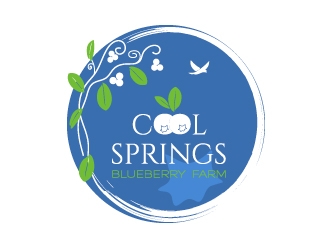 Cool Springs Blueberry Farm logo design by savvyartstudio