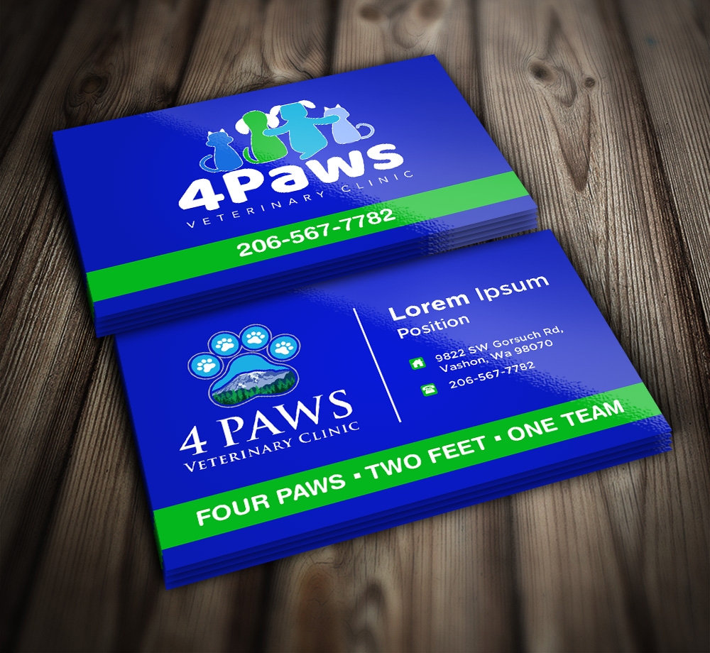 4 Paws Veterinary Clinic brand identity design