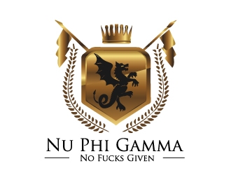 Nu Phi Gamma Crest (No Fucks Given) logo design by samuraiXcreations