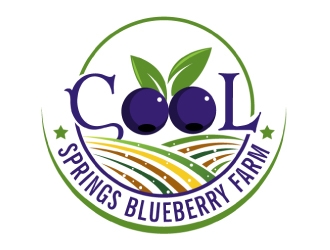 Cool Springs Blueberry Farm logo design by LOGOEXALT