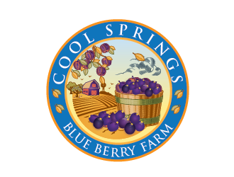 Cool Springs Blueberry Farm logo design by pixeldesign