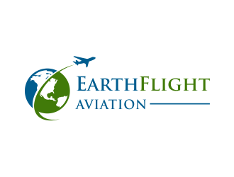 EarthFlight Aviation logo design by Girly