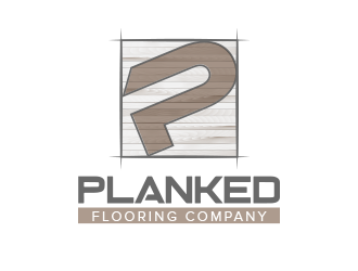 PLANKED FLOORING COMPANY logo design by BeDesign