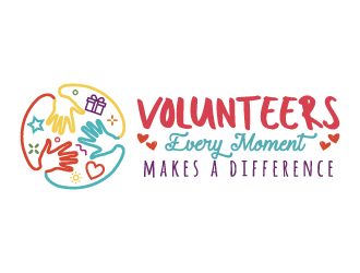 Volunteers: Every Moment Makes A Difference logo design by pencilhand