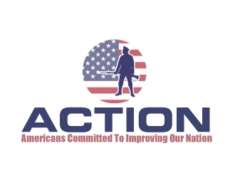 ACTION - Americans Committed To Improving Our Nation logo design by ElonStark