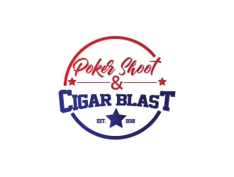 POKER SHOOT & CIGAR BLAST logo design by Erasedink