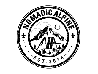 Nomadic Alpine logo design by nexgen