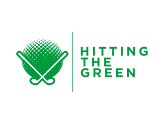Hitting The Green logo design by BlessedArt