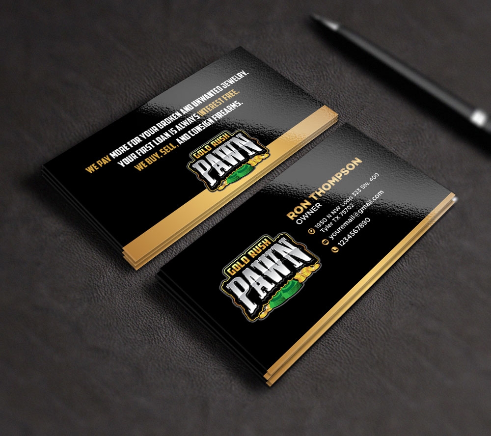 Gold Rush Pawn logo design by scriotx