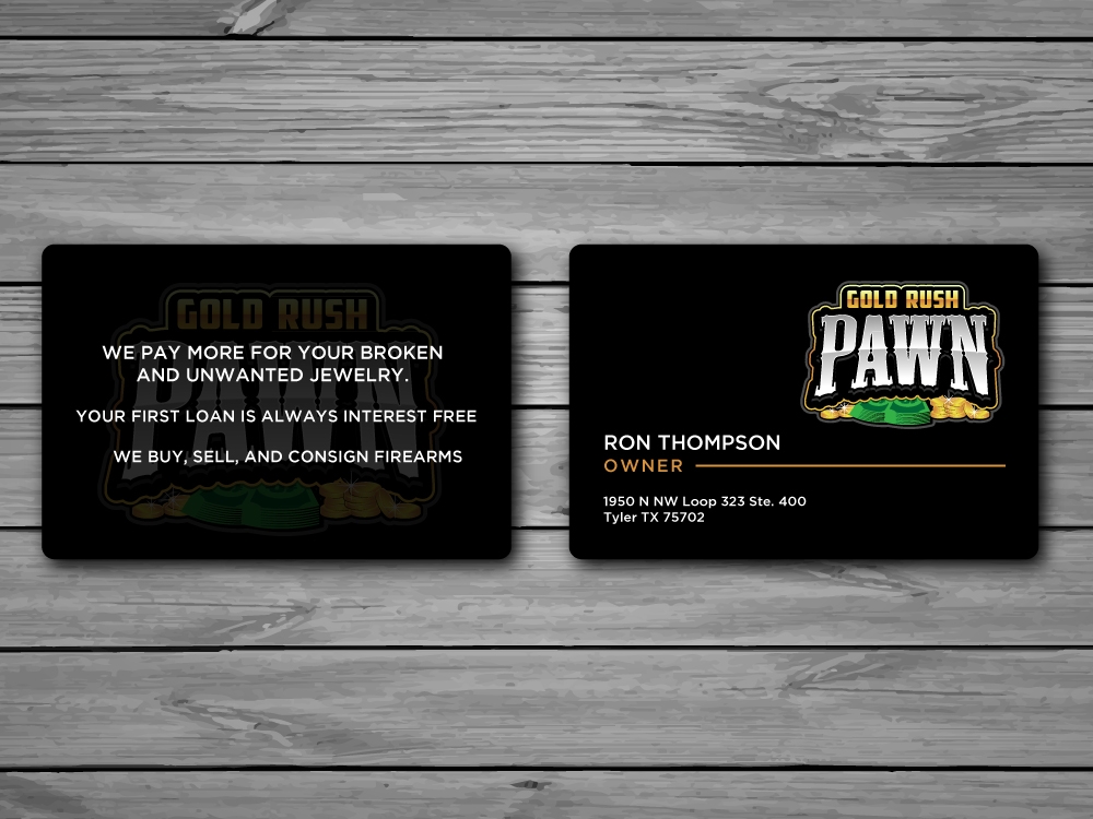 Gold Rush Pawn logo design by labo
