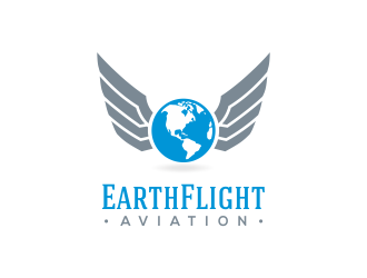 EarthFlight Aviation logo design by Ibrahim