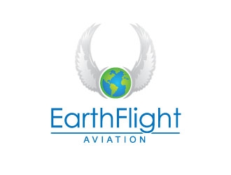 EarthFlight Aviation logo design by bezalel